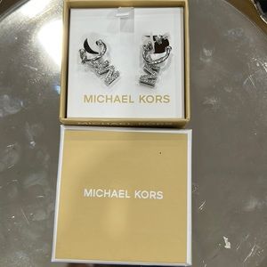 Michael Kors silver earrings NWT